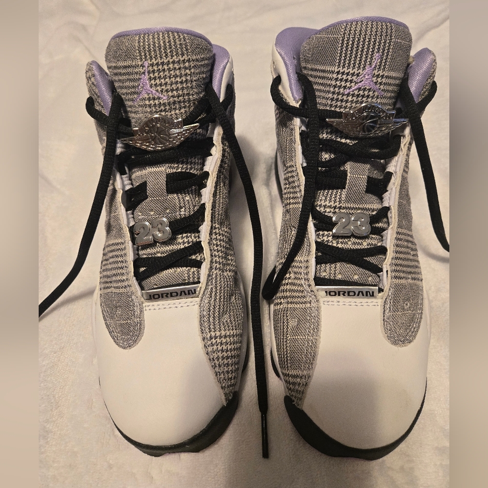 Jordan 13Retro Houndstooth Size 5.5 Color Grey/Purple - Picture 2 of 14